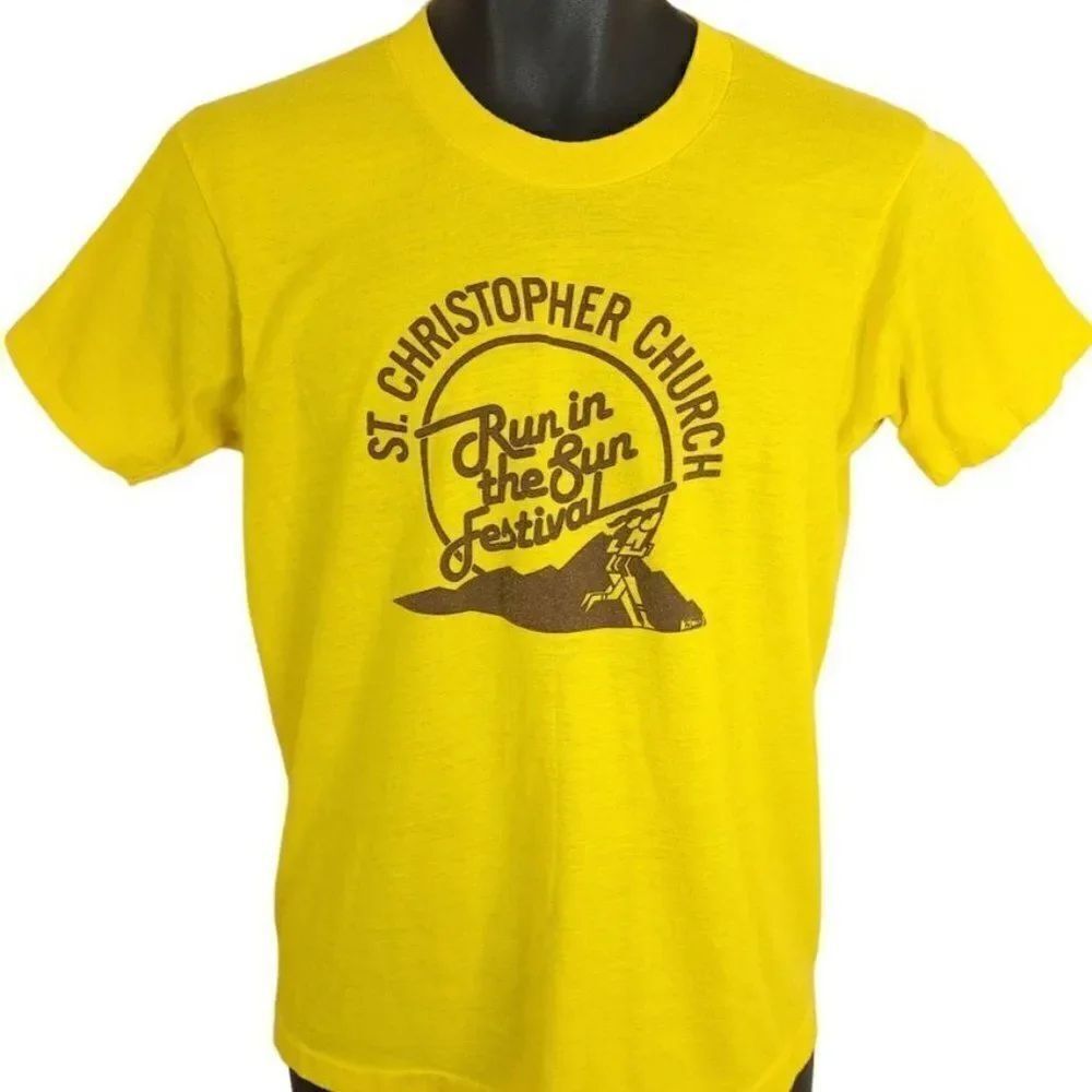 Run In The Sun Festival T Shirt Vintage 80s St Christopher Church Las Vegas